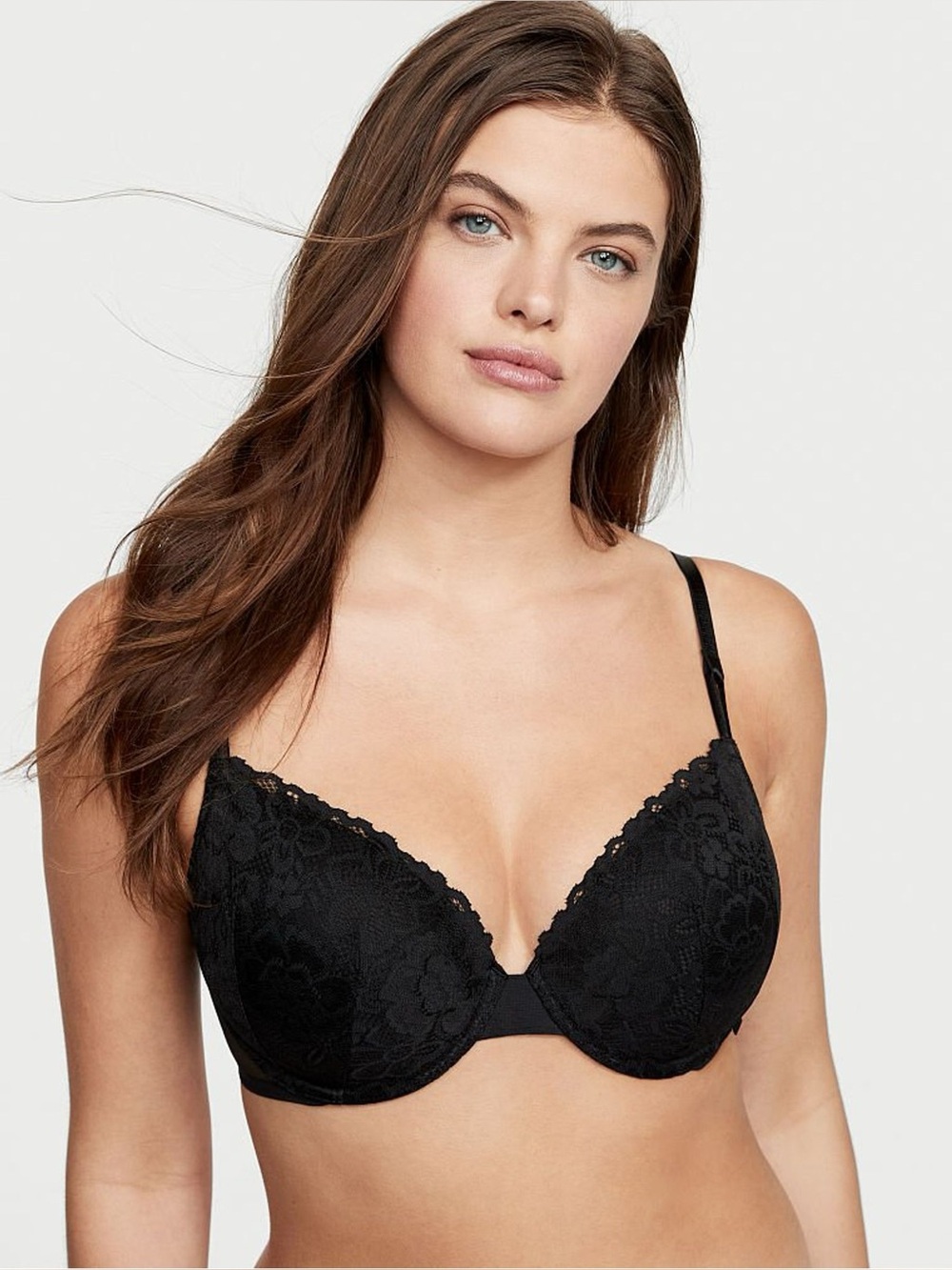 Victorias Secret Sexy Tee Lightly Lined Lacie Demi Bra NWT Black 38D T-Shirt Bra